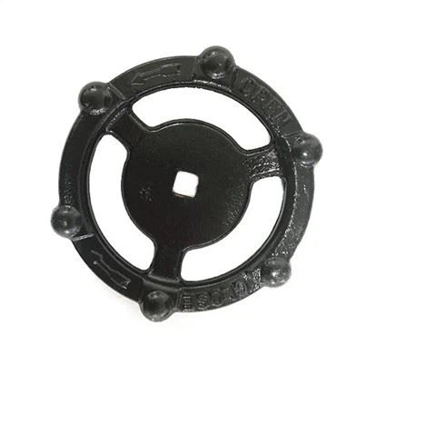 鋳鉄製ストレートハンドホイール